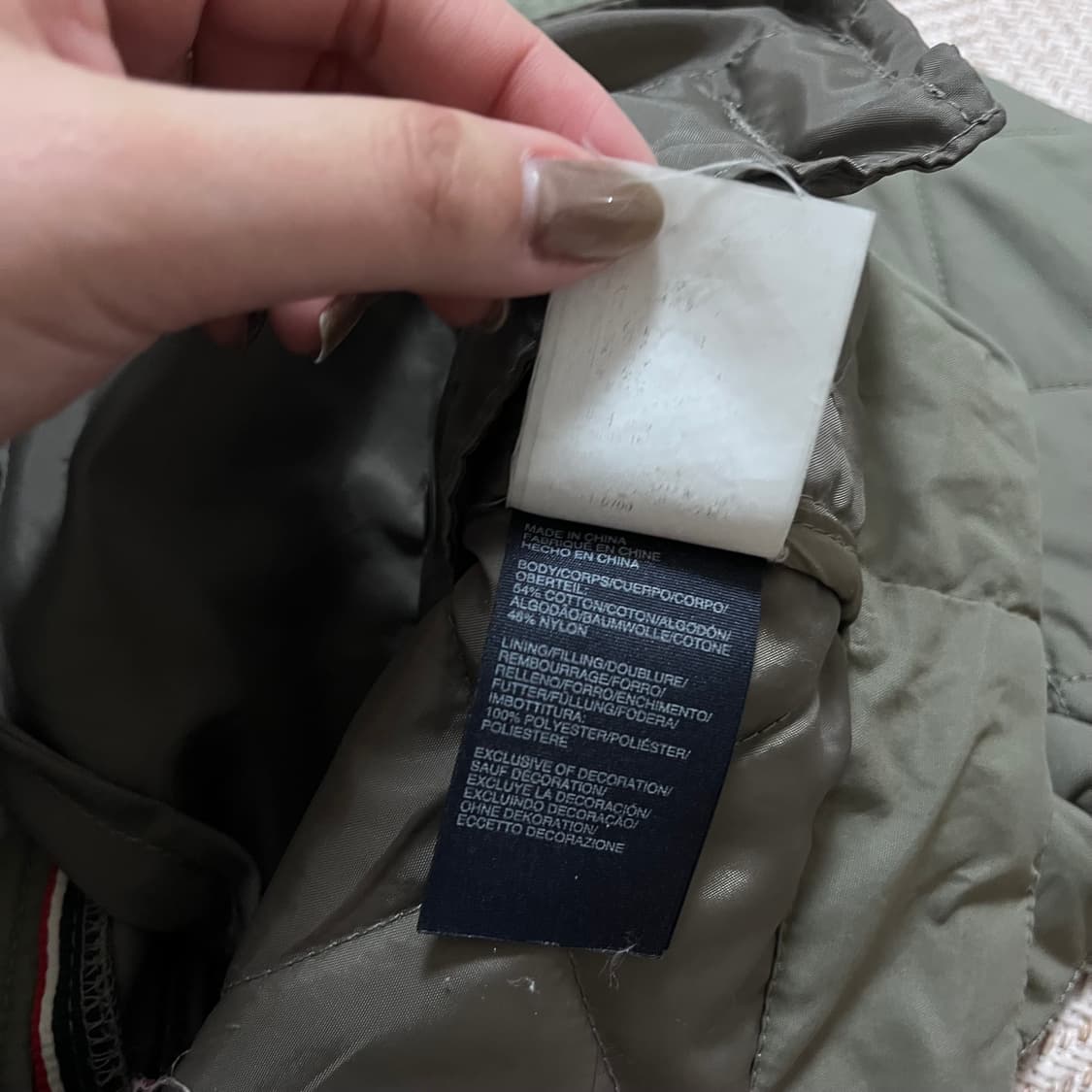 [정품] 타미 카키 퀄팅 점퍼 [ M ] 상품이미지6