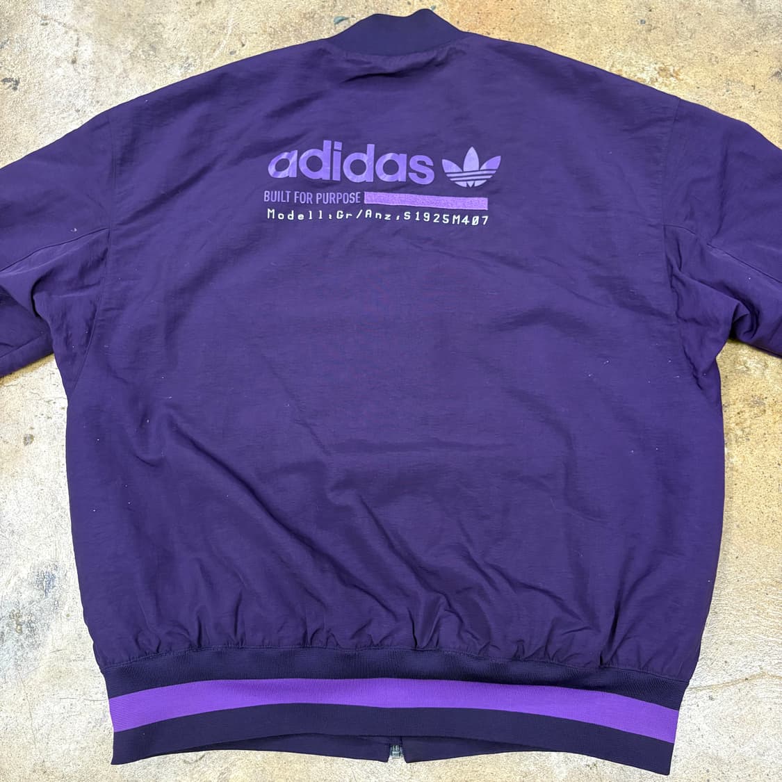 [정품/2xl] 아디다스 바시티 봄버 자켓 퍼플 b18 상품이미지4