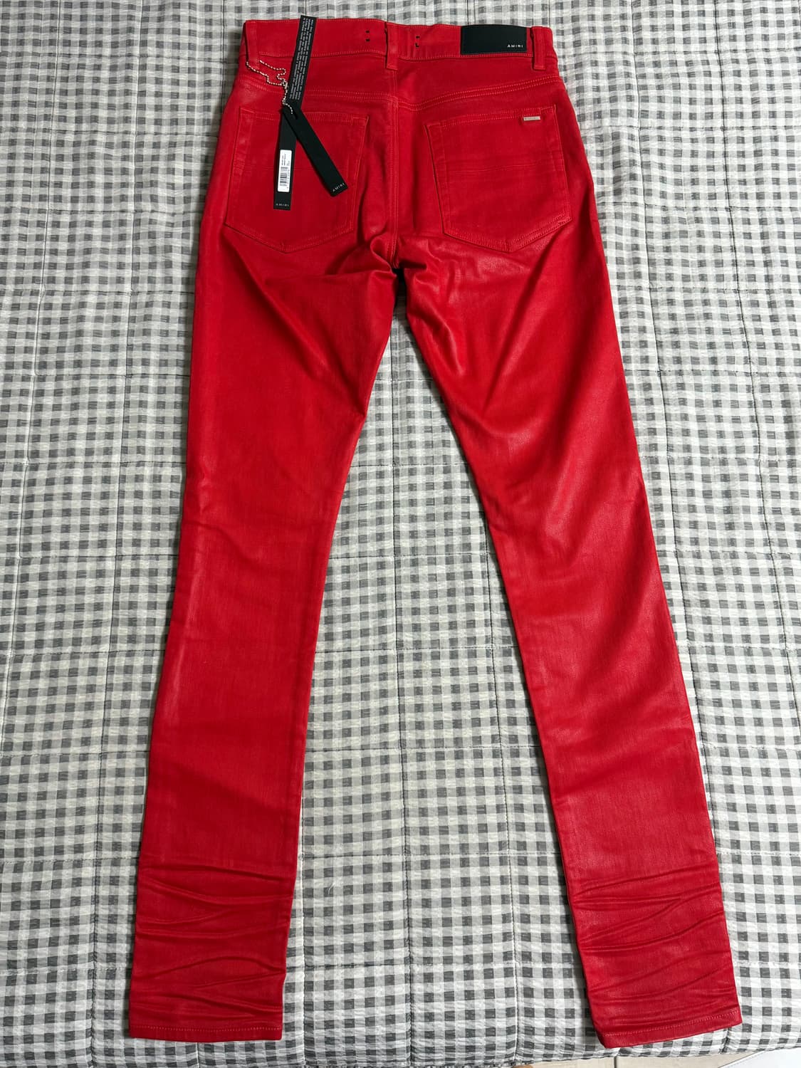 (30) Amiri 아미리 WAX MX1 데님 팬츠 레드 상품이미지5