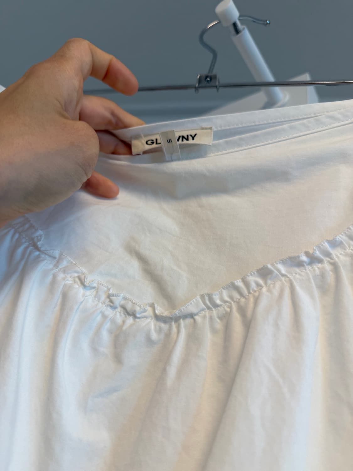 새상품/글로니 로데오 러플 스커트 화이트 S 상품이미지3