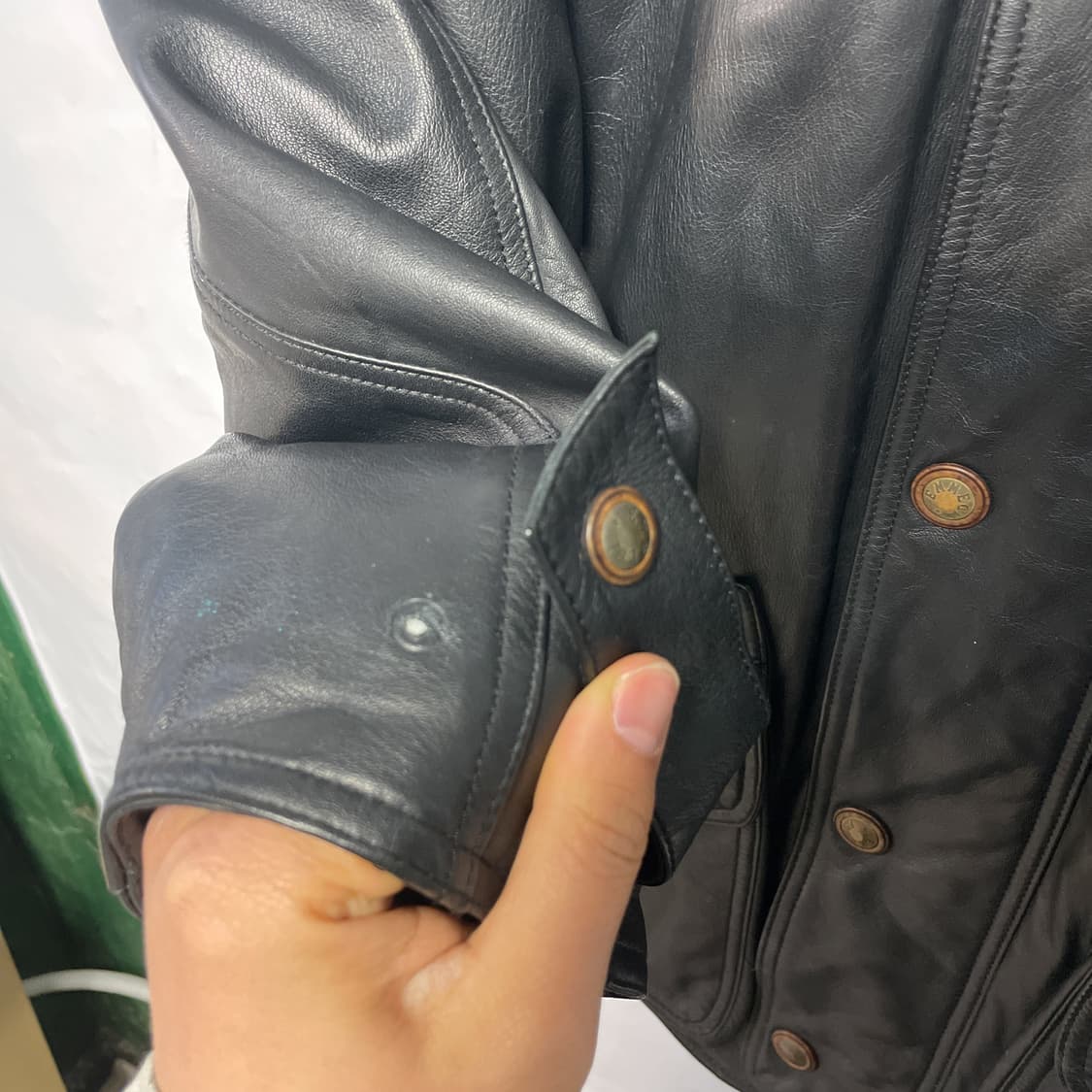90~00s 이탈리아 빈티지 레더 자켓 상품이미지4