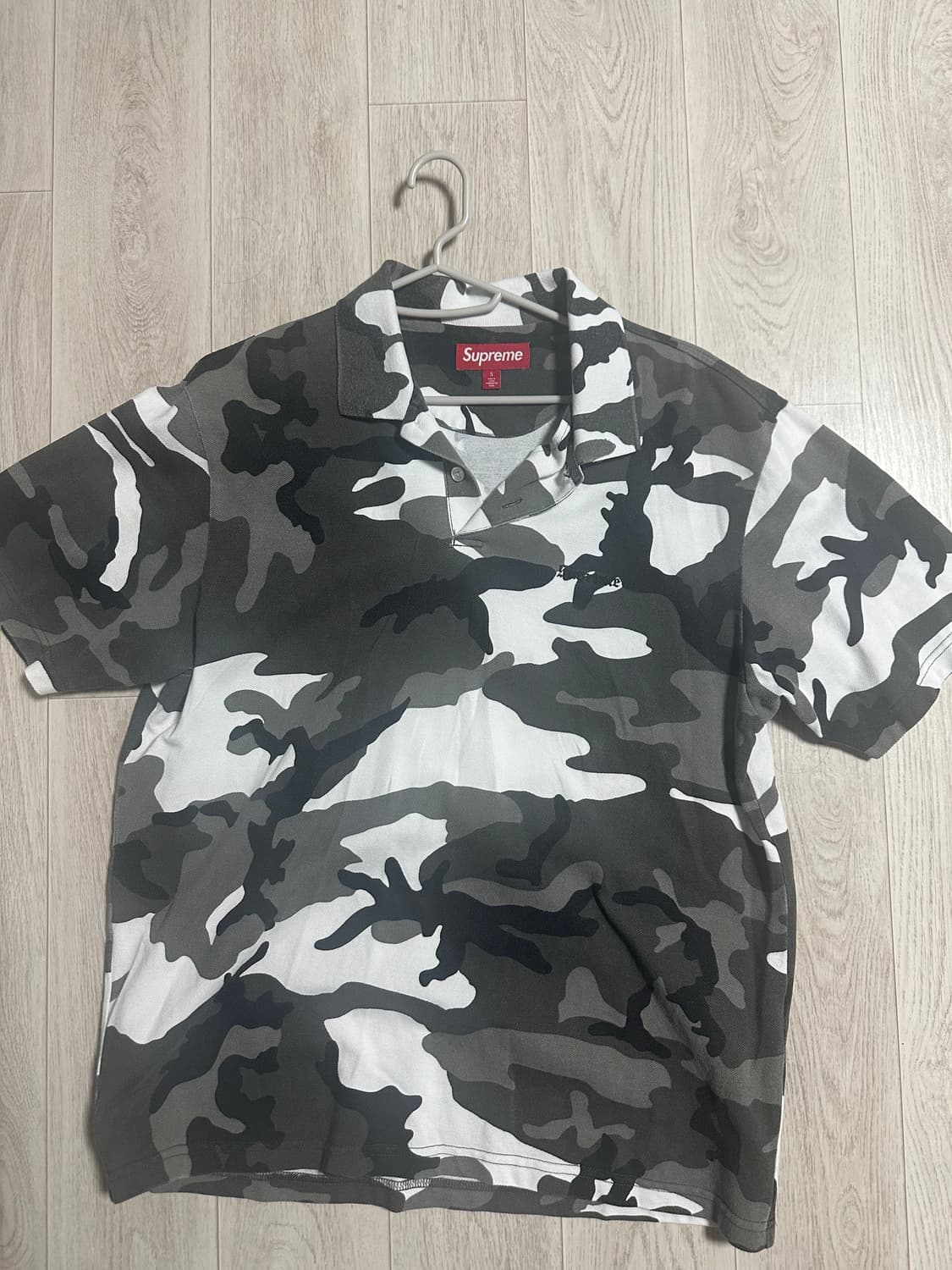 슈프림 워시드 카모 폴로 스노우 카모 상품이미지1
