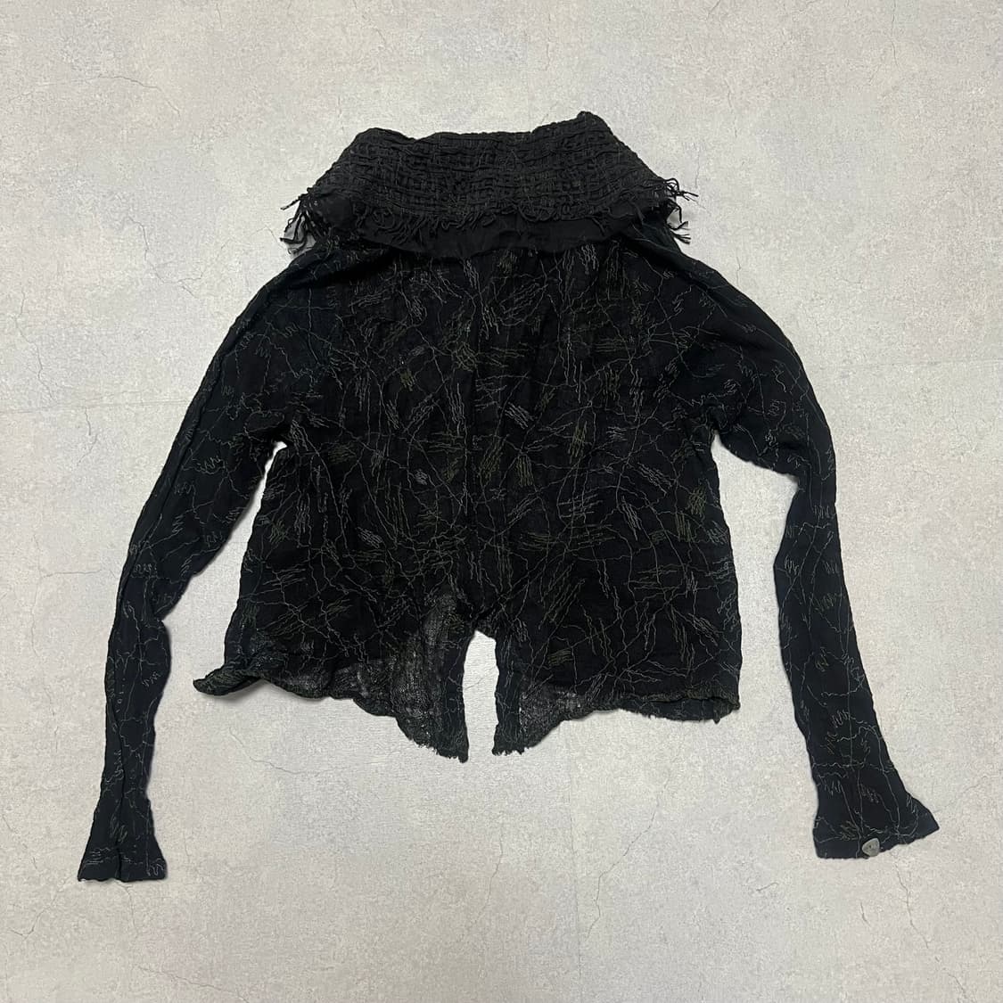 시스루 빈티지 자수 셔츠 상품이미지3