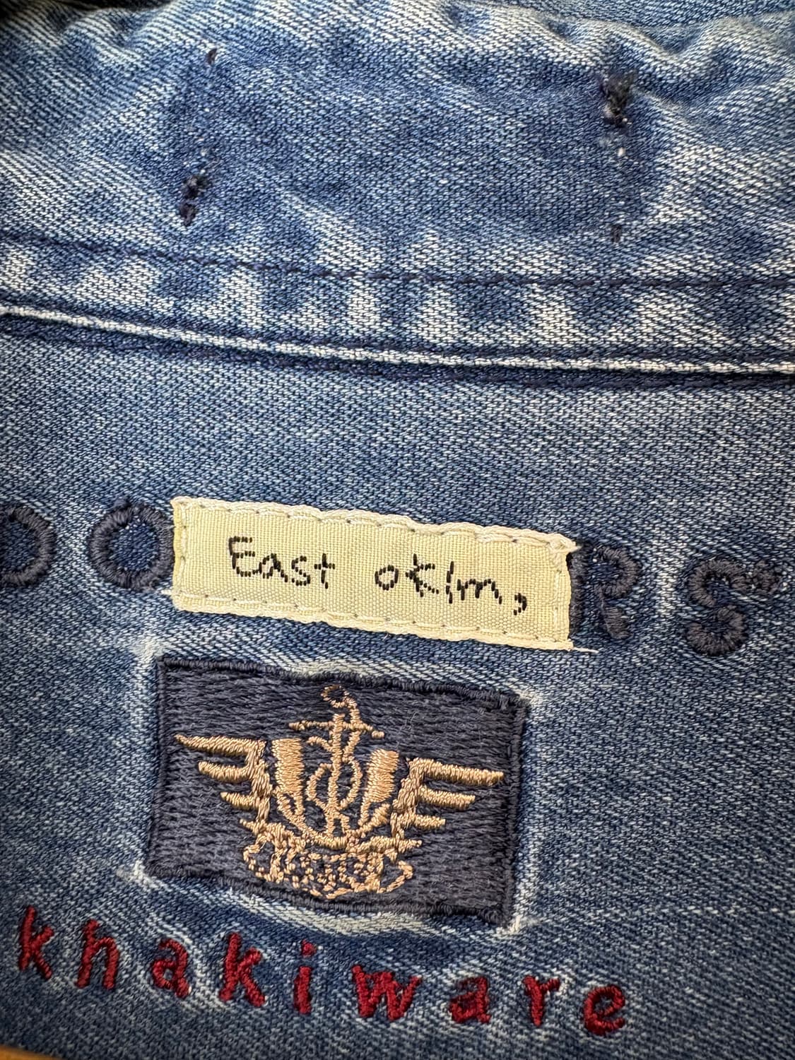 이스트오캄 핸드 리메이크 데님 패치워크 랜드필 셔츠 상품이미지7