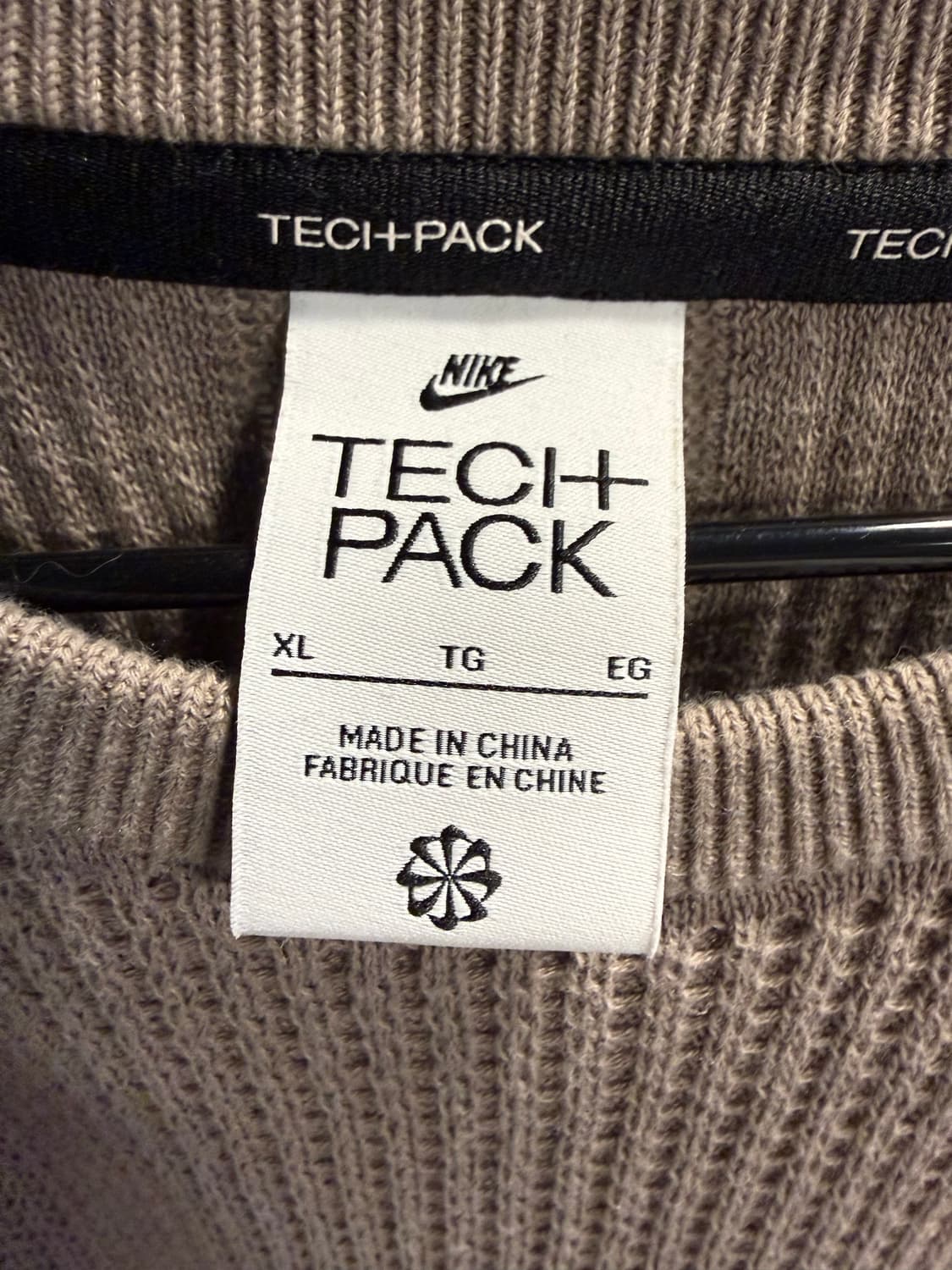 XL 나이키 NIKE 테크팩 와플 니트 크루넥 스웨터 모카 상품이미지5