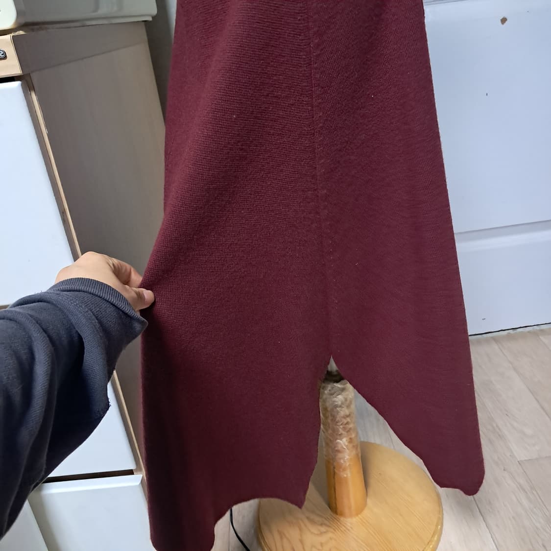 한섬 시스템 A라인 모100%스커트 55(상태상급) 상품이미지4