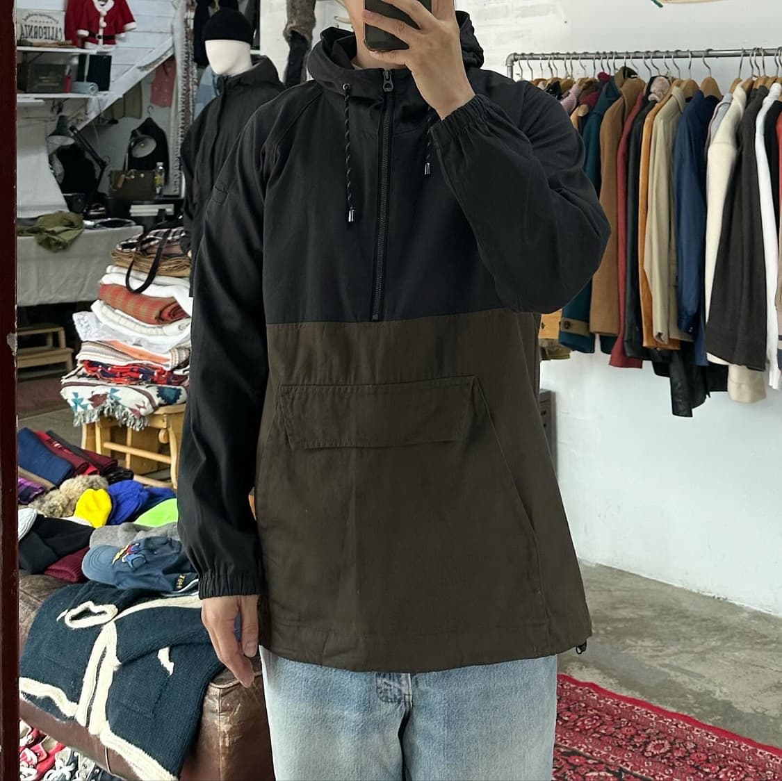 (착용컷) D.GROW 후드 아노락 자켓 (98) 상품이미지2