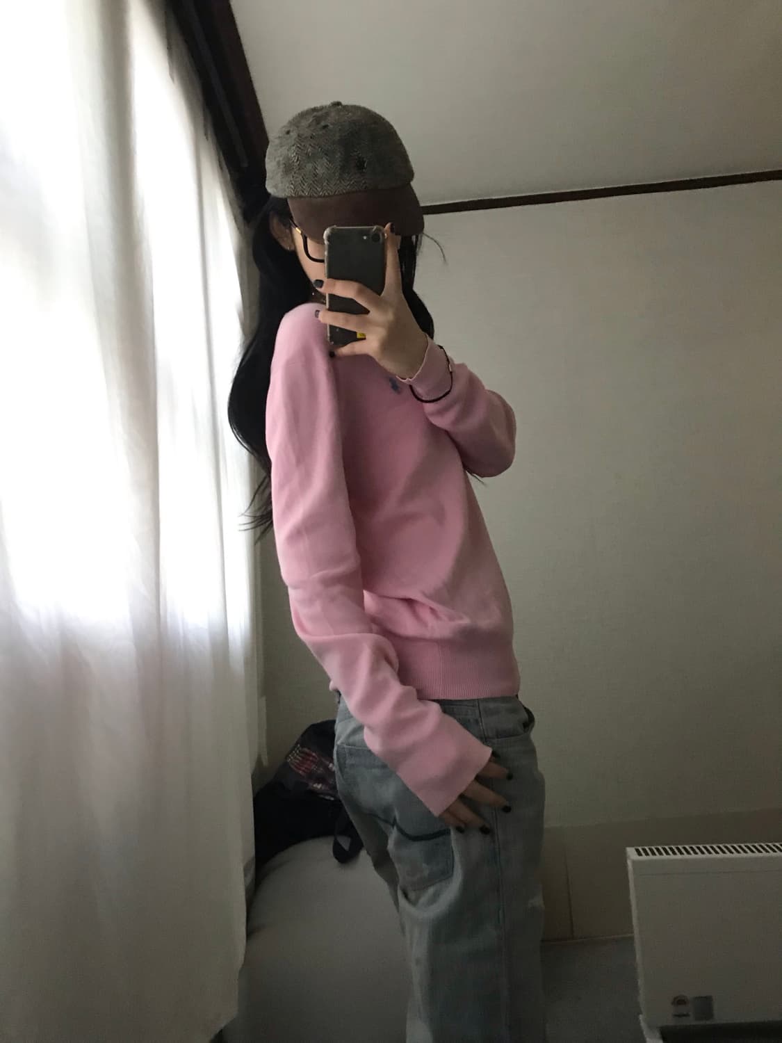 폴로 연핑크 니트 상품이미지2