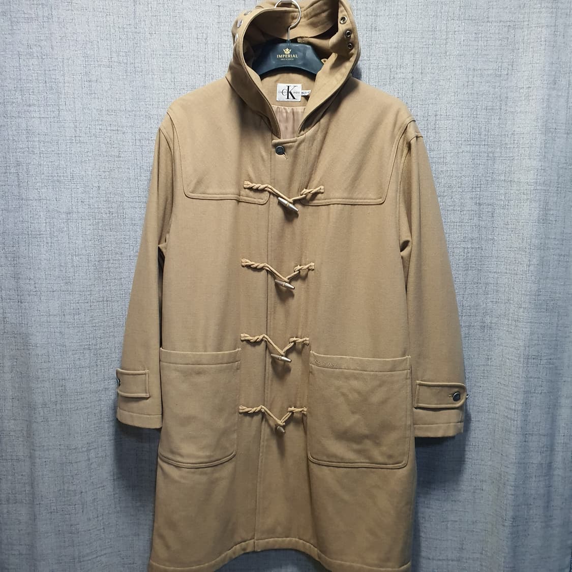 캘빈클라인 남성 코듀로이 더플 울 롱 코트  상품이미지1