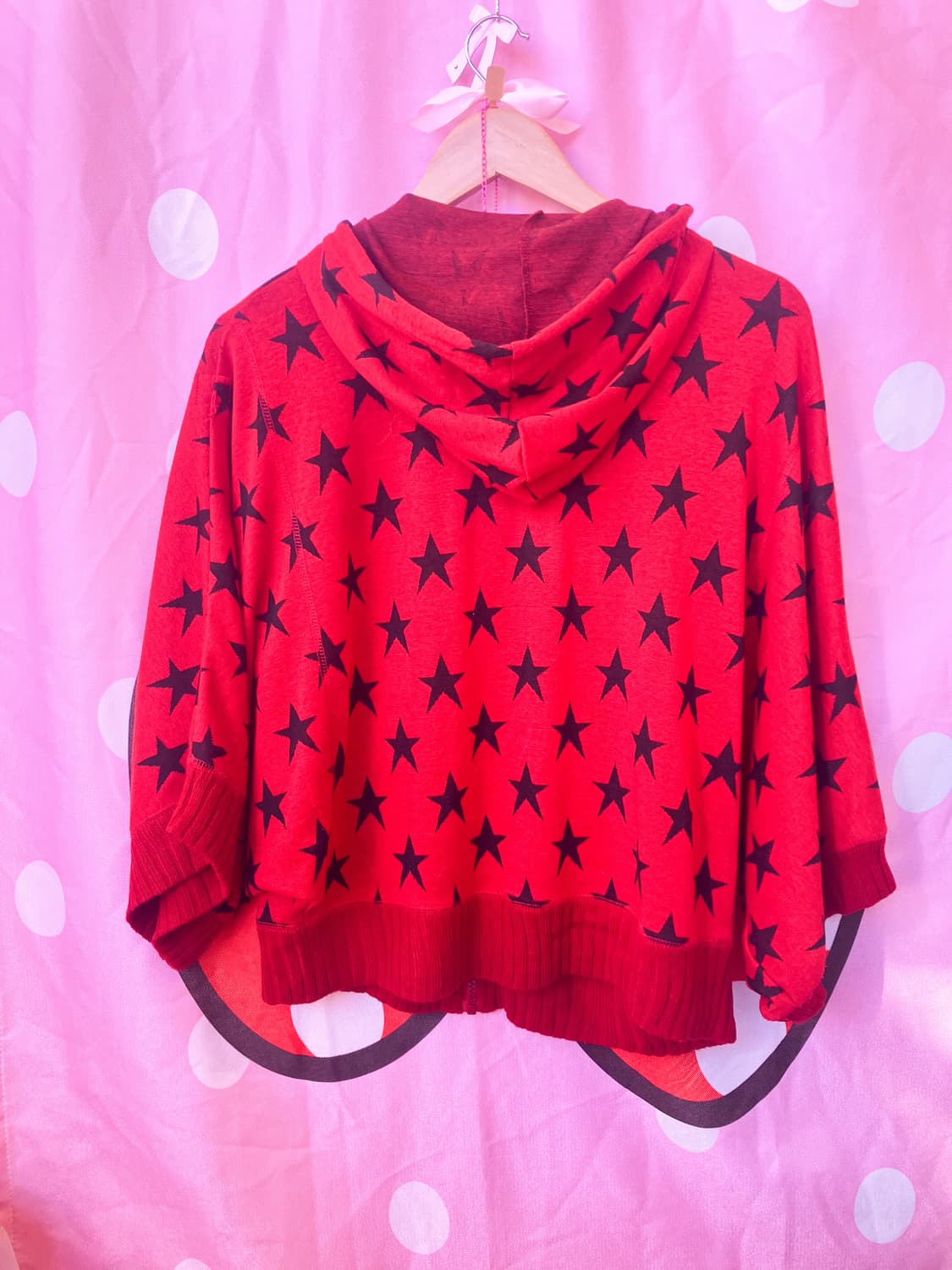 jpn 레드 별 케이프 집업 상품이미지5