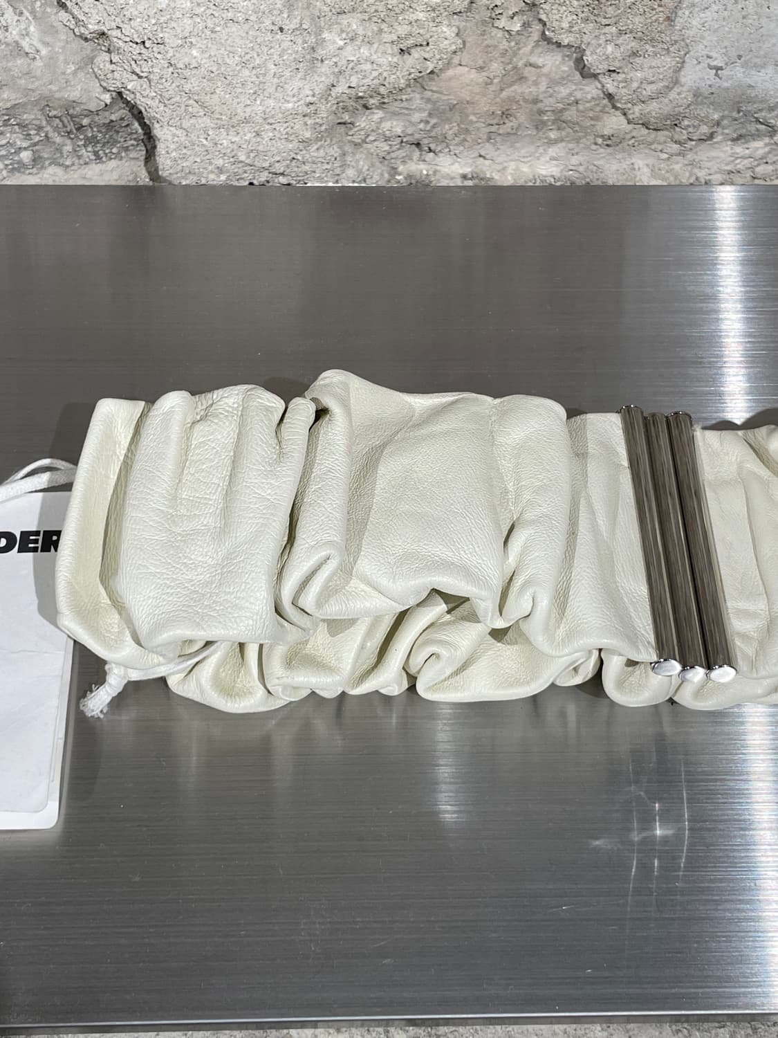 질샌더 크림 게더 레더 벨트 상품이미지3