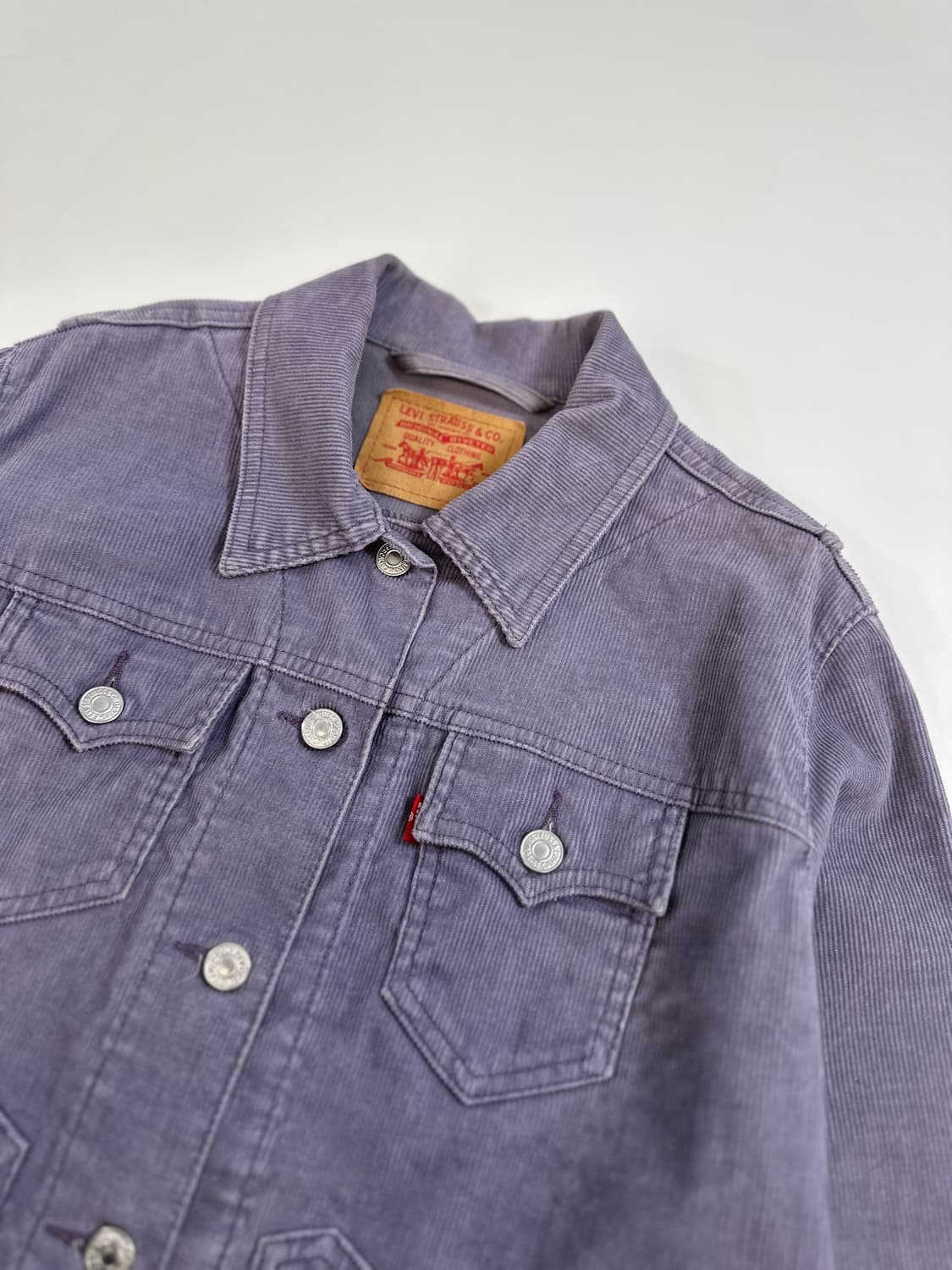 리바이스 퍼플 워시드 코튼 트러커자켓 L (JR size) 상품이미지1