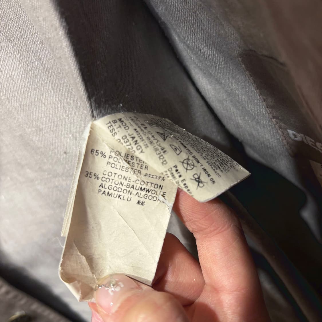 디젤 밀리터리 블레이저 자켓 숄더 에폭시 플랩 포켓 디테일 그레이 카키 상품이미지8