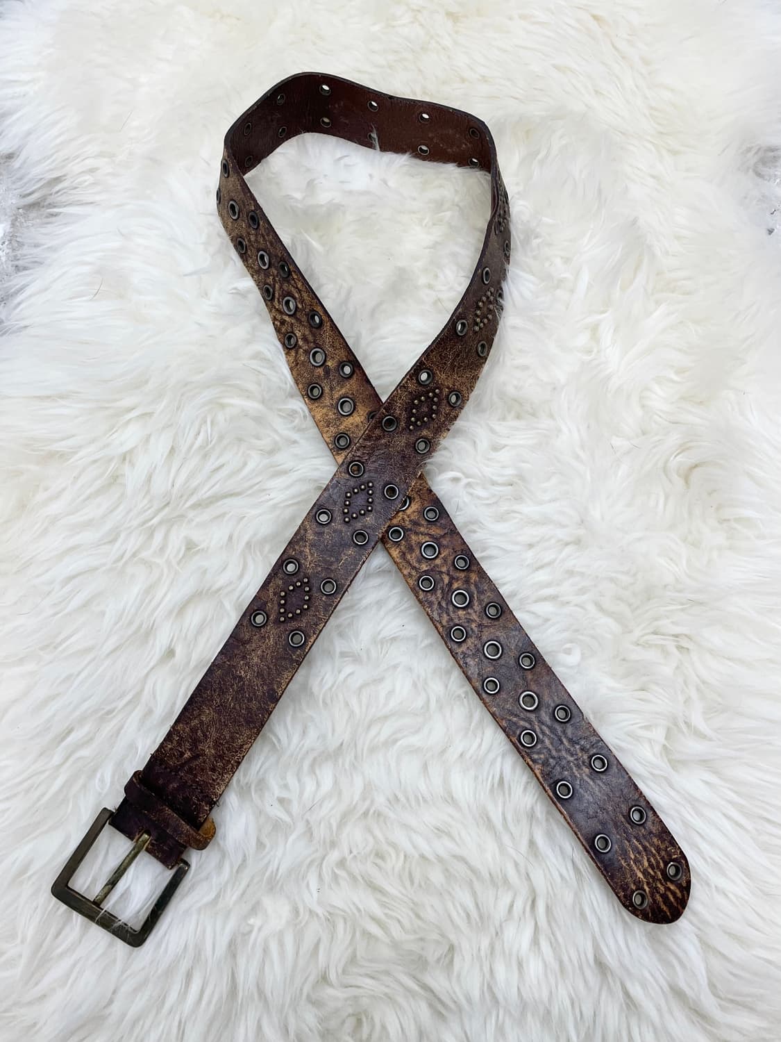 리얼레더 오리엔탈 펀칭 버클 벨트 상품이미지4