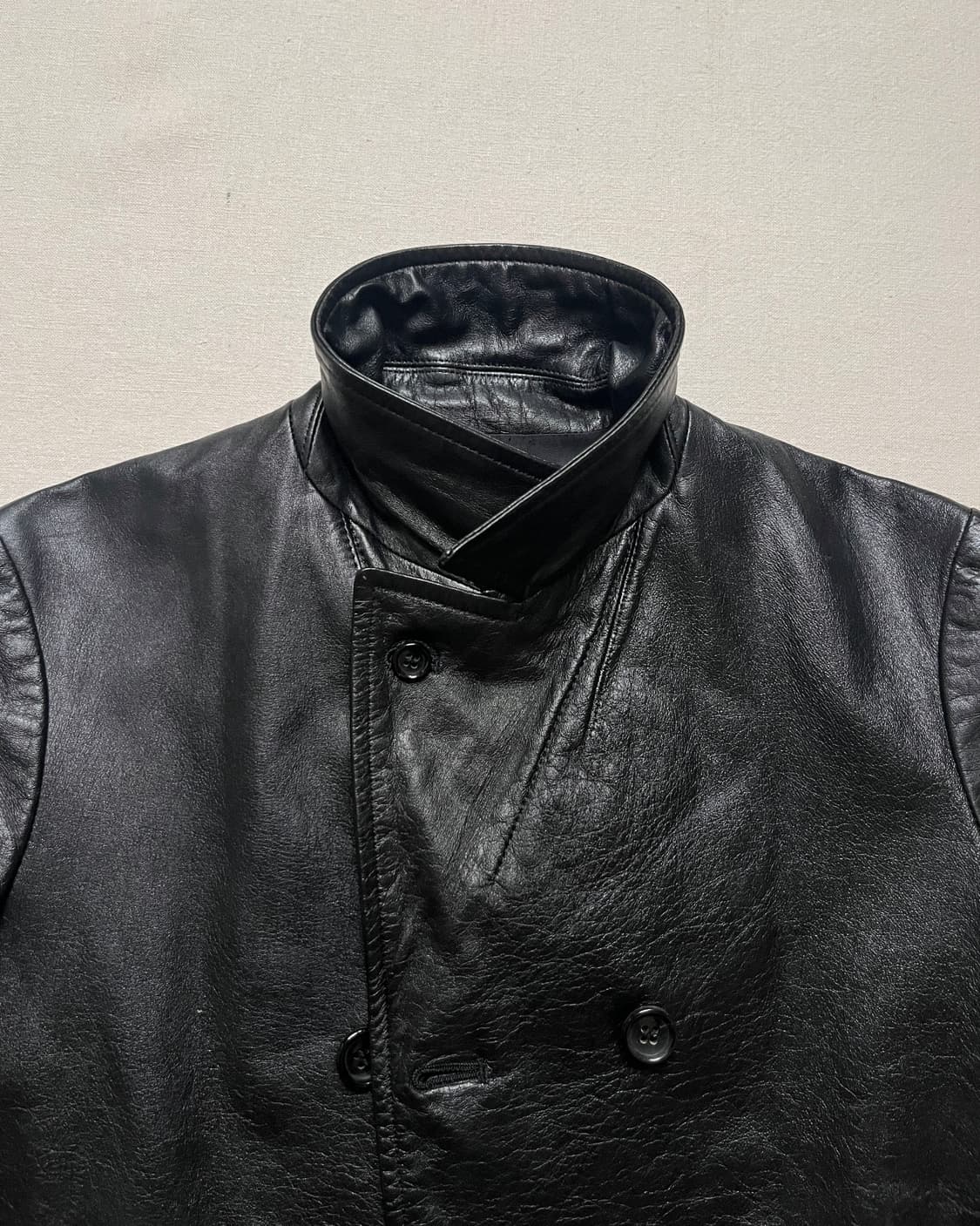 꼼데가르송 레더 더블 숏코트 comme des garcons 양가죽 상품이미지6