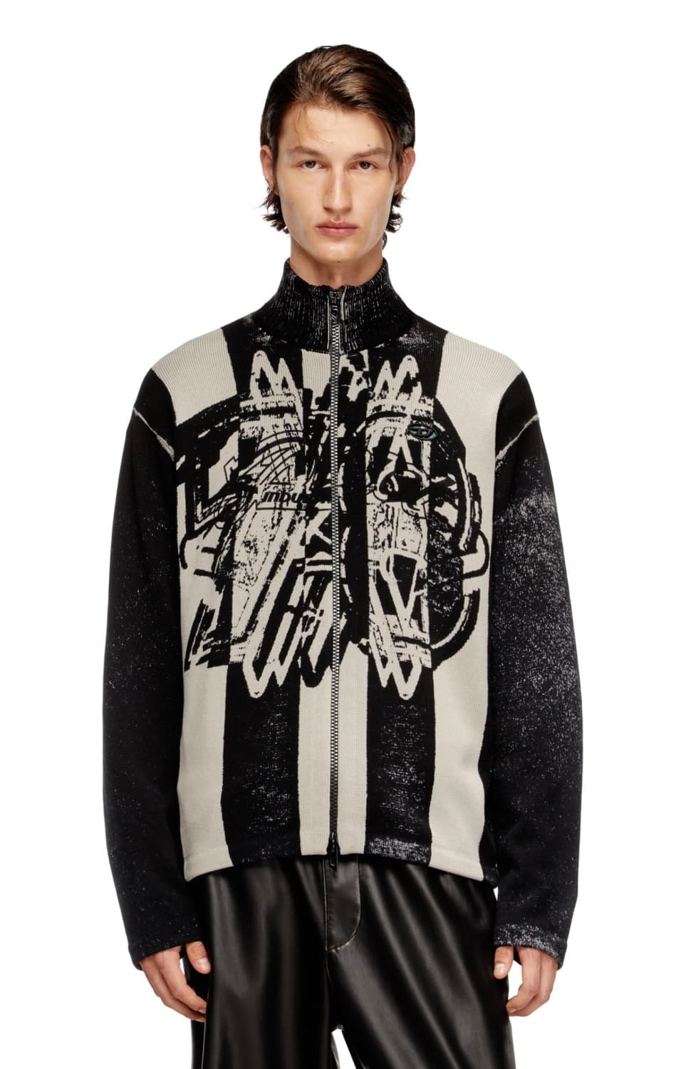 디젤 스트라이프 집업 봄버 재킷 상품이미지1