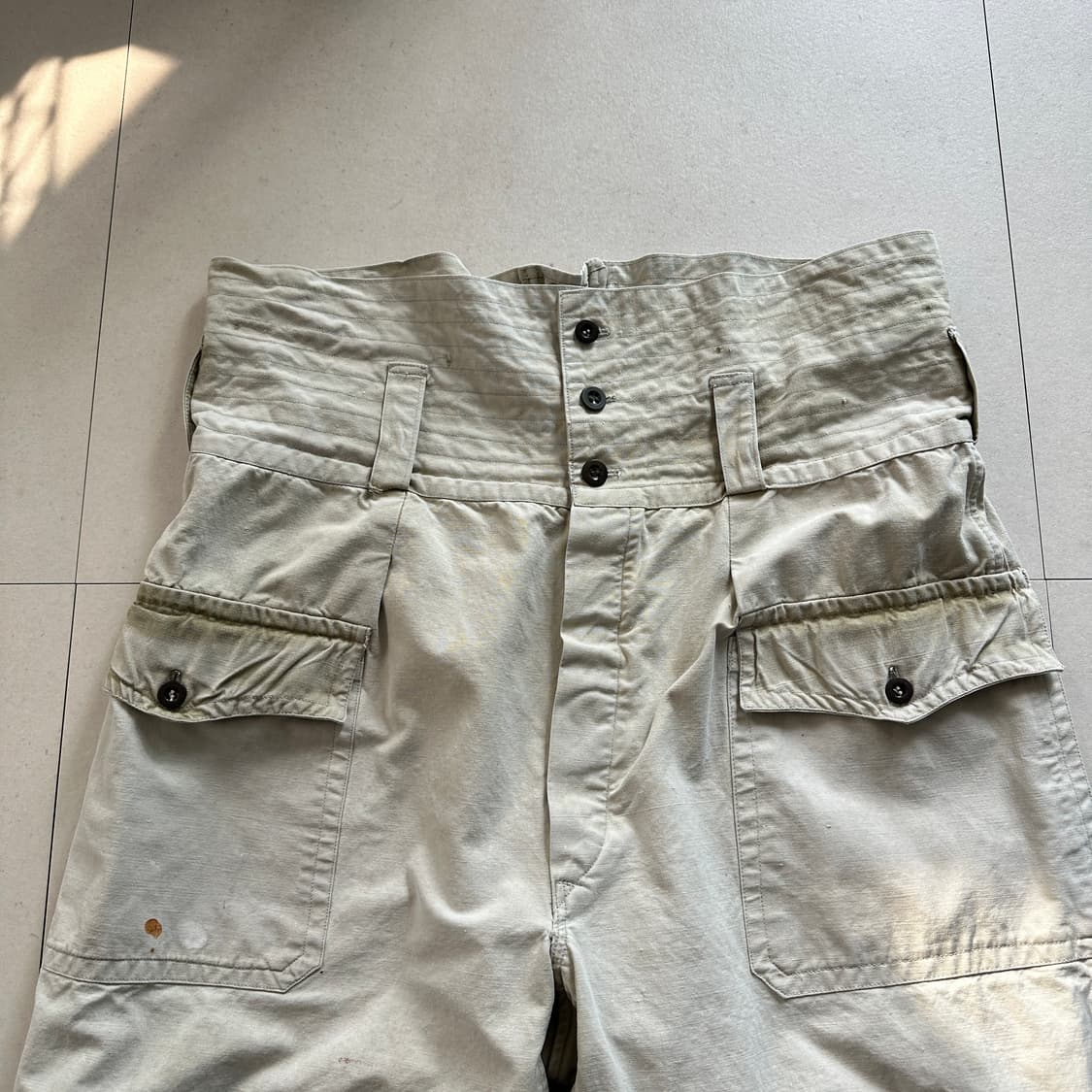 60s 영국 빈티지 하이웨이스트 워크 팬츠 (34) 상품이미지2