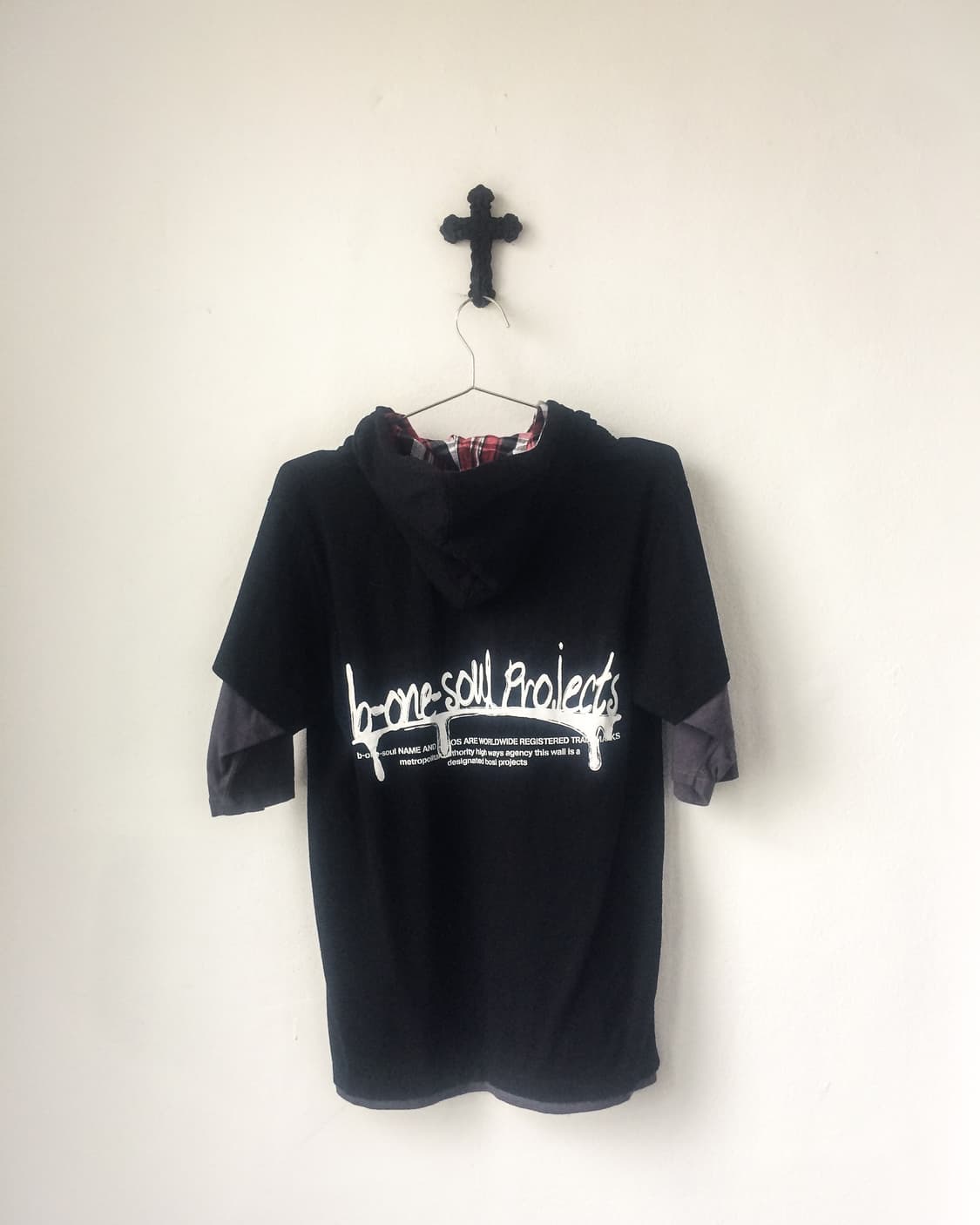 lettering printing layered hood sleeve 상품이미지3