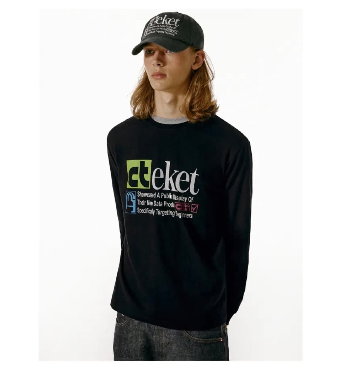 테켓 롱슬리브 블랙 Plan L/S Tee 상품이미지1