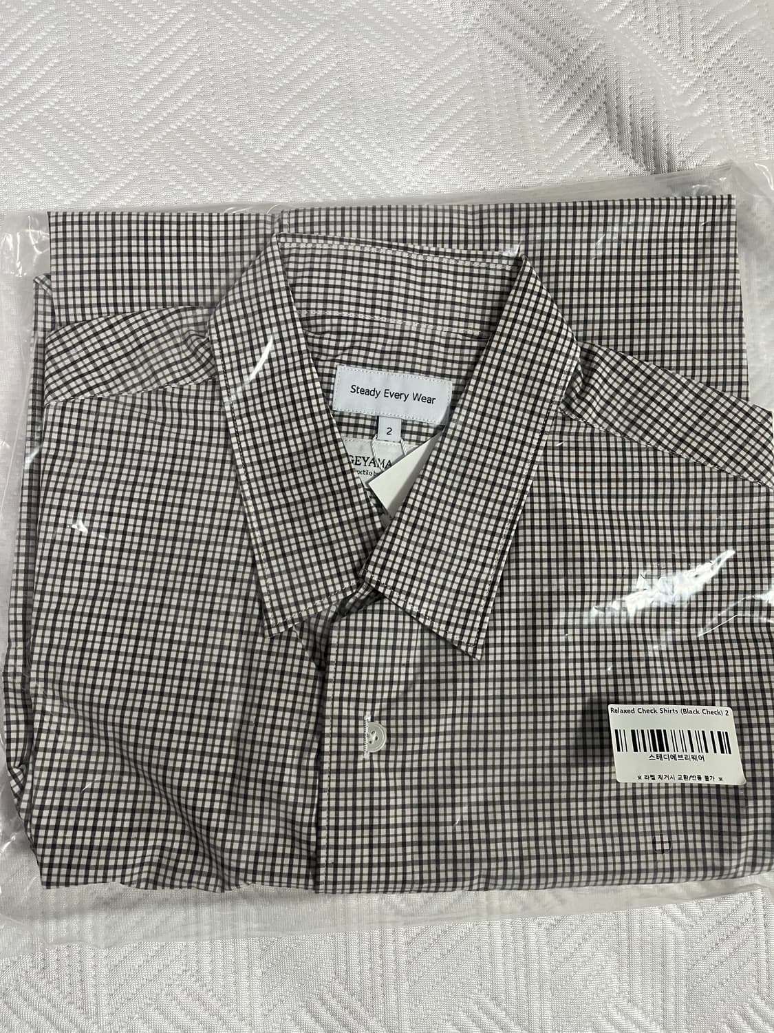 스테디에브리웨어 체크셔츠 (브라운 체크) 2사이즈 (새상품) 상품이미지2