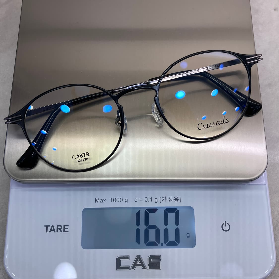 C89 크루세이드 Crusade 블랙 실버 라운드 메탈테 안경 4879 상품이미지8