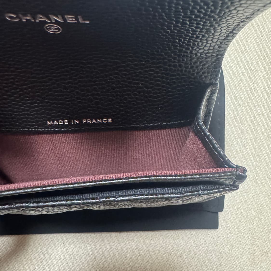 샤넬 클래식 똑딱이 카드지갑 은장 내장칩 새제품 AP0214 상품이미지4