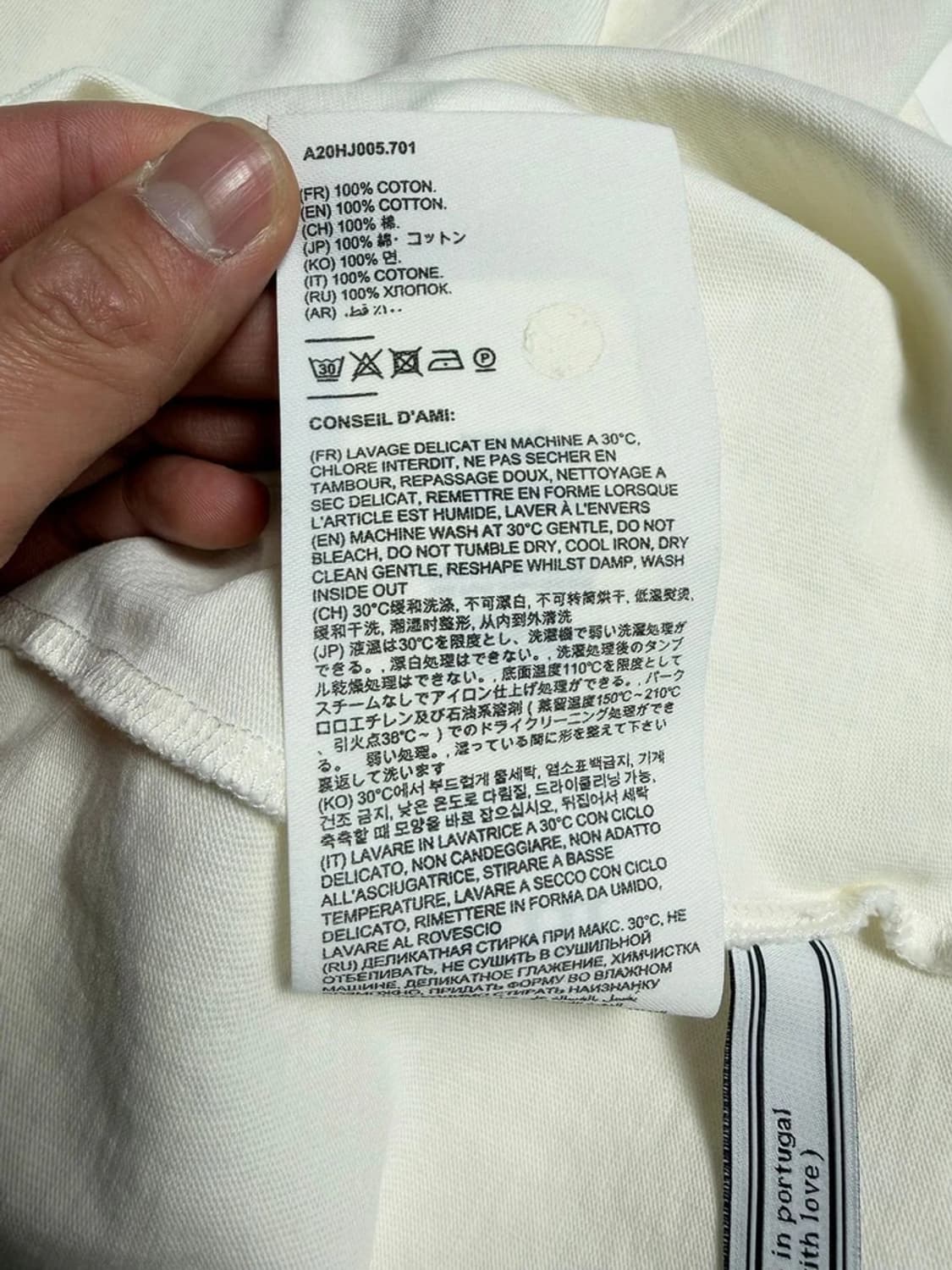 아미 AMI 20FW 스몰 하트 로고 롱슬리브 R1002 상품이미지7