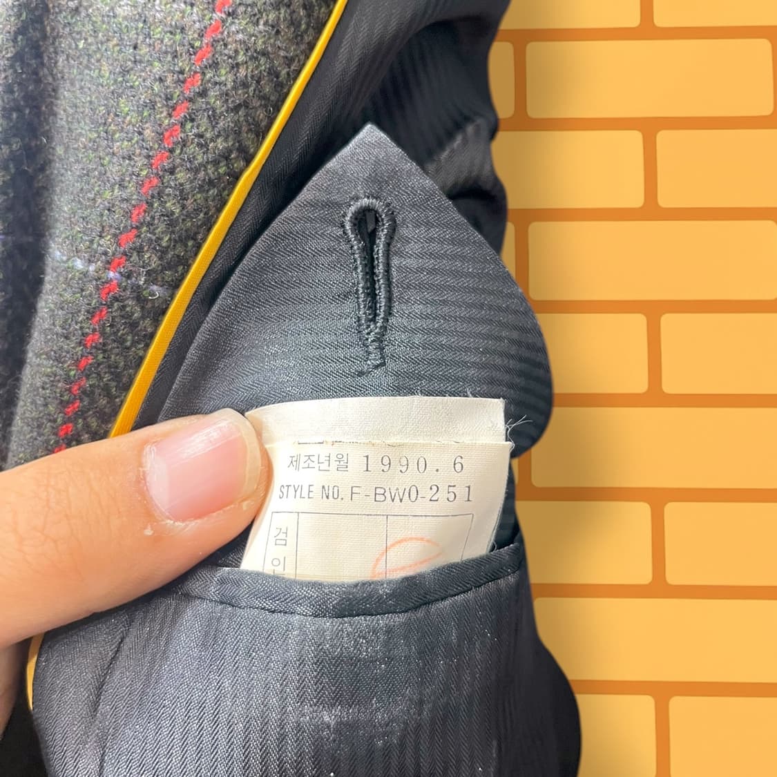 90s Nino Cerruti 체크 블레이저 자켓 (M) 상품이미지6