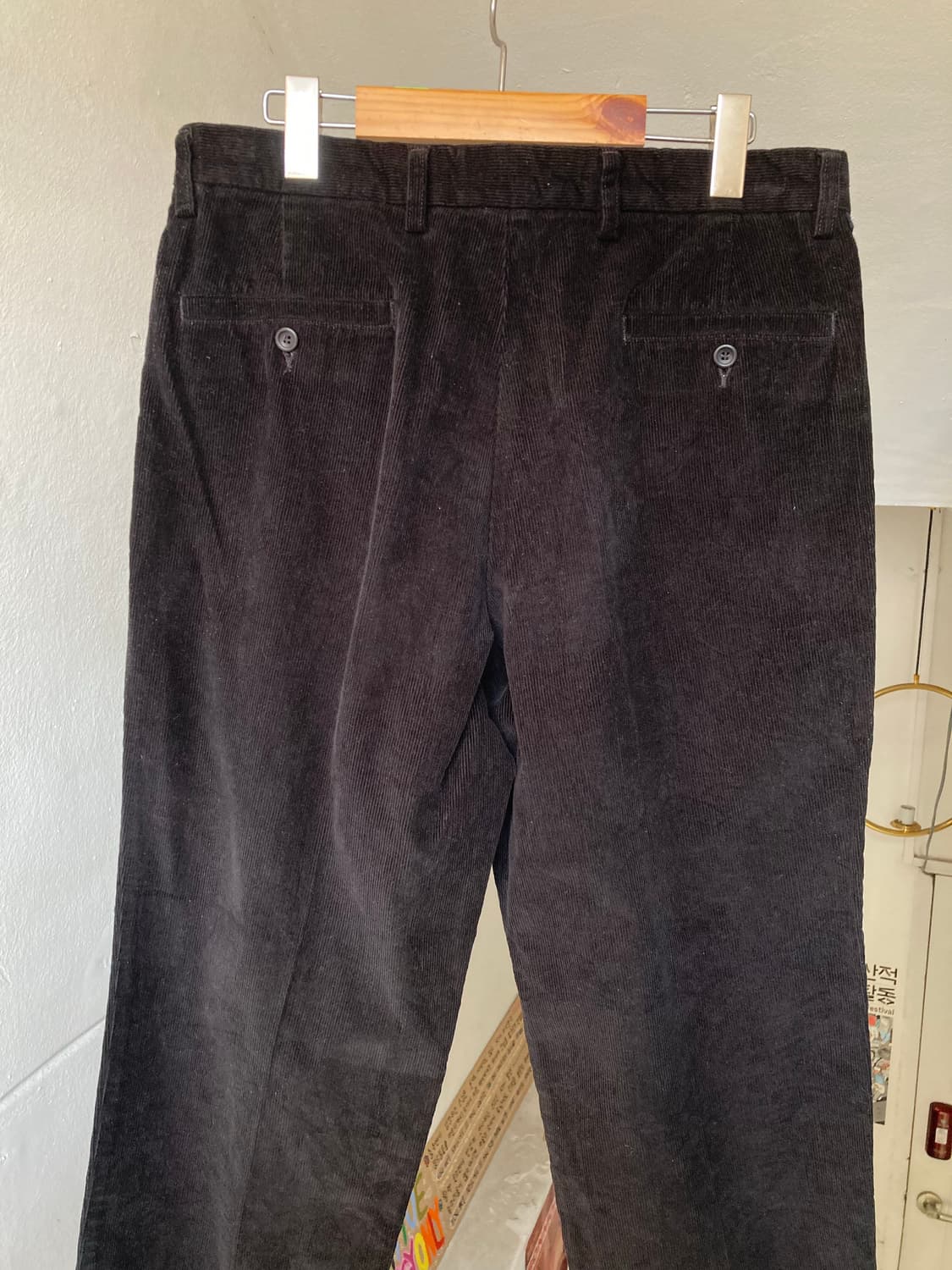 빈티지 베이직 블랙 골덴 팬츠 상품이미지6