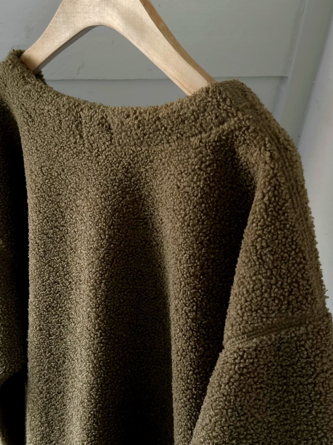 Design neck curly fleece blouson 상품이미지5