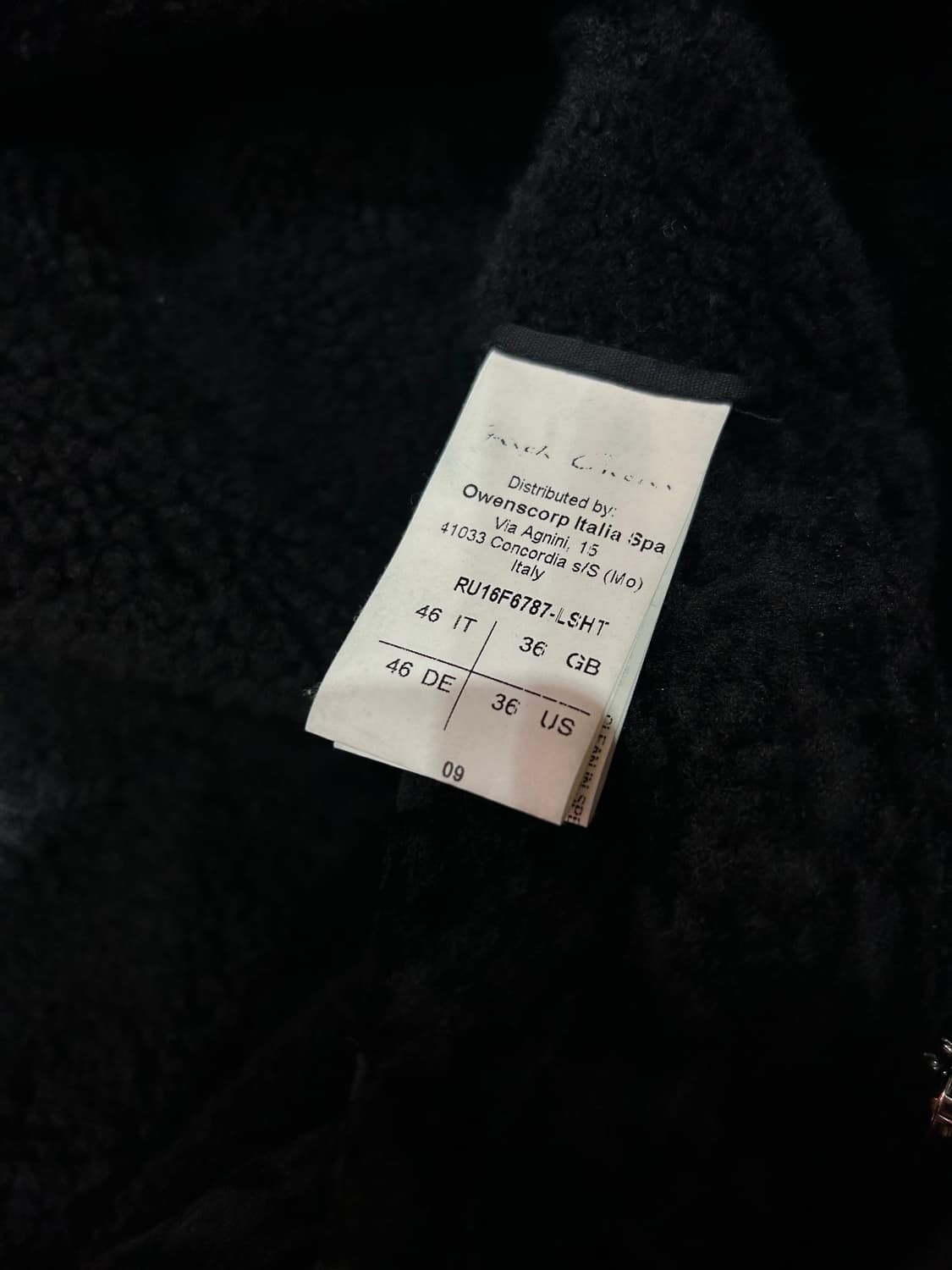 Rick owens 릭오웬스 비대칭 집업 무스탕 자켓 상품이미지3
