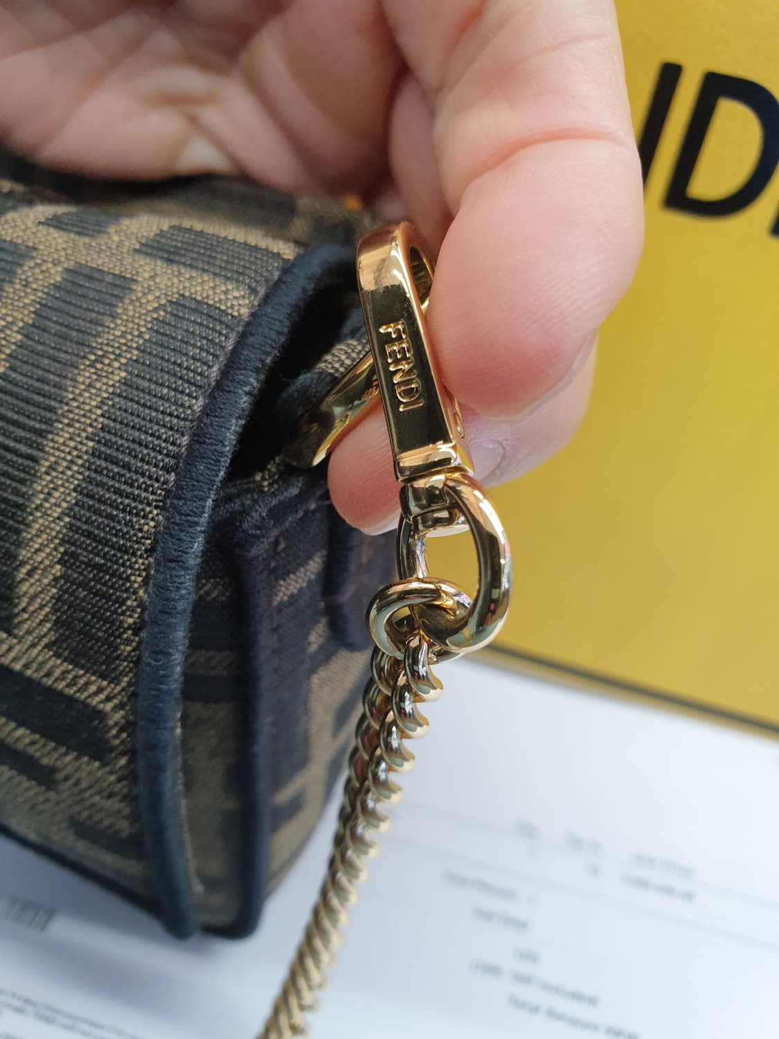 (새상품급/풀구성) 펜디 미니 바게트백 FF 패브릭 상품이미지6