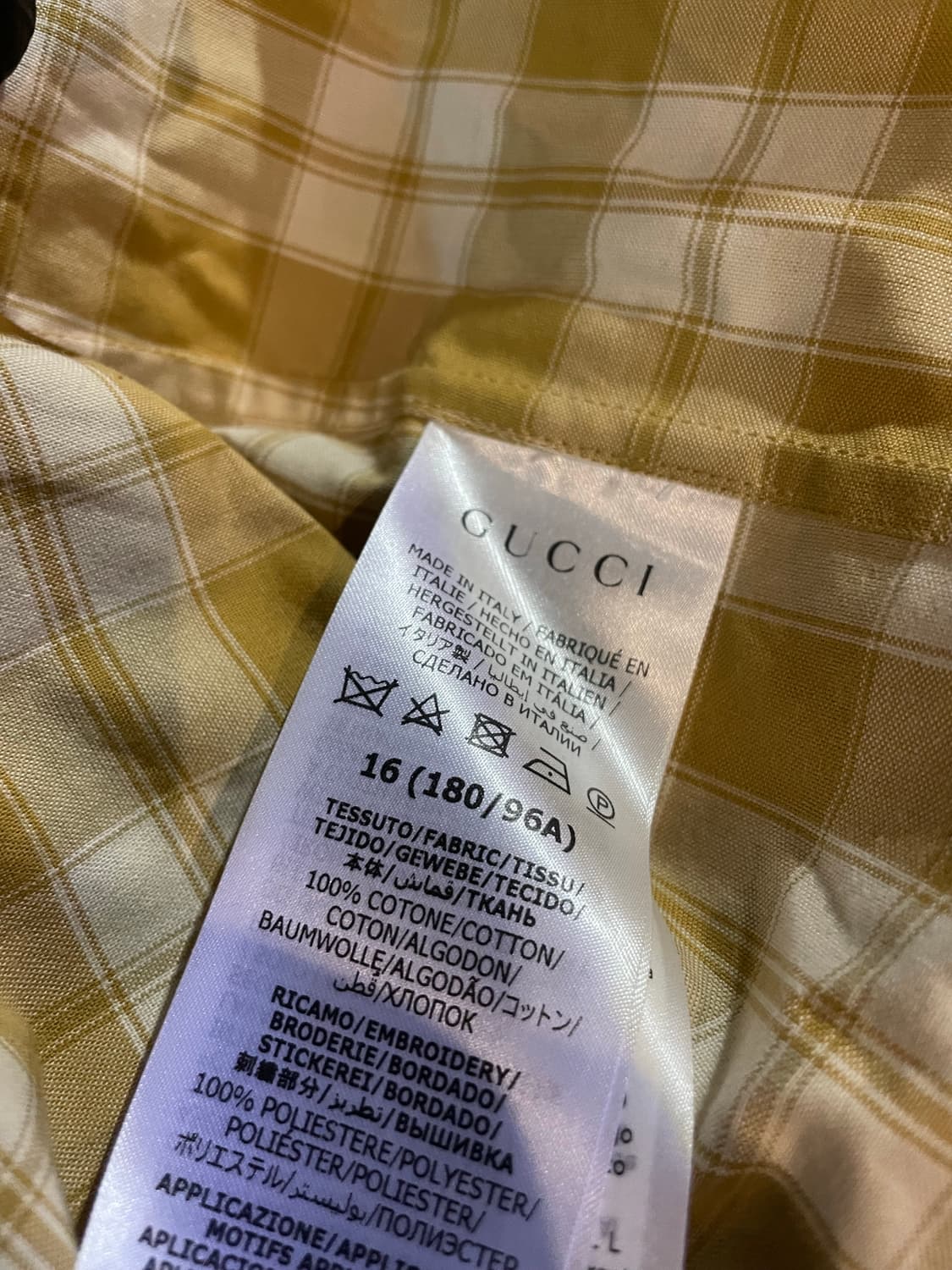 구찌 x 아디다스 콜라보 트레포일 체크셔츠 16 상품이미지9