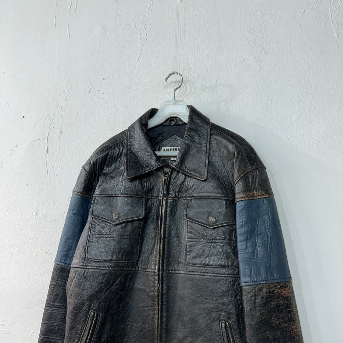 미치코코시노 양가죽 레더 자켓 L 상품이미지4