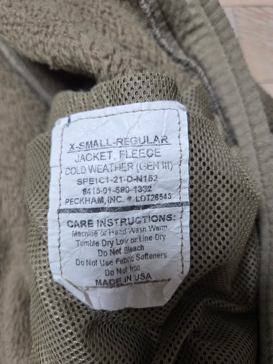 미군 OCP 레벨7 플리스.XS.R 상품이미지2