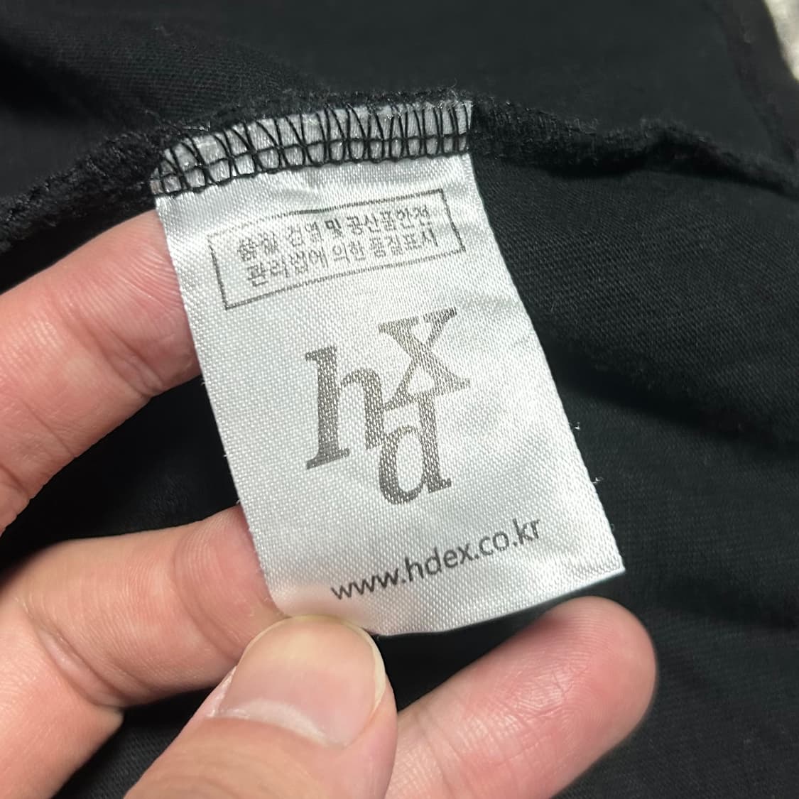 [XL] Hdex 에이치덱스 블랙 라운드 롱 슬리브 티셔츠 상품이미지5
