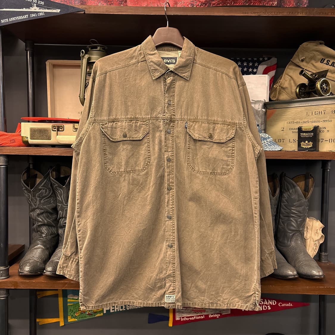 90s 리바이스 빈티지 페이딩 데님 워크자켓 리벳버튼 N961 상품이미지1