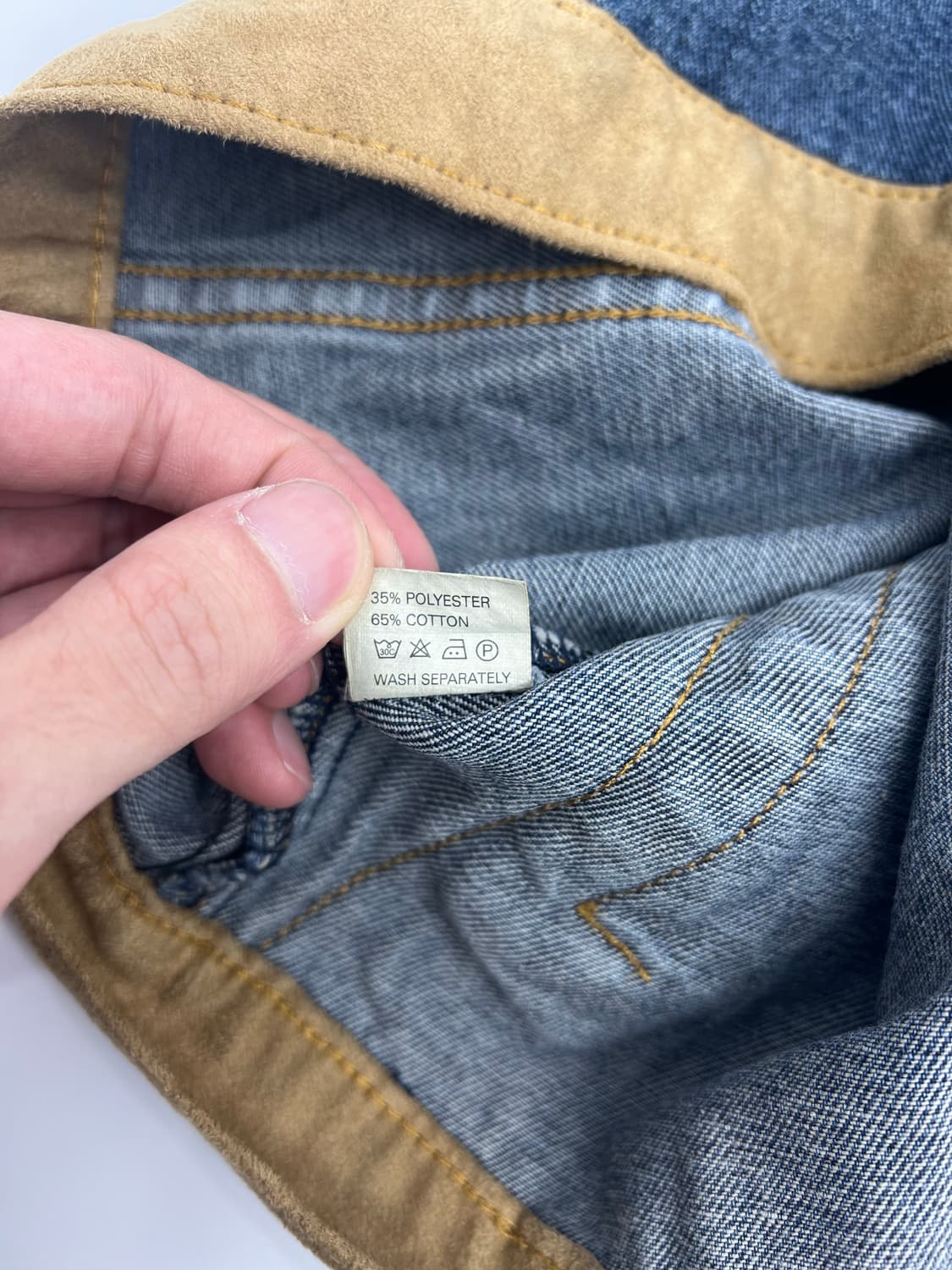 빈티지 스웨이드 디테일 데님자켓 상품이미지6