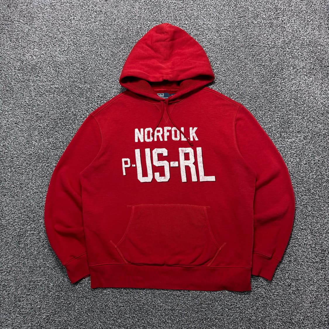 Name : 폴로 랄프로렌 레드컬러 오버핏 후드티 :)  상품이미지1