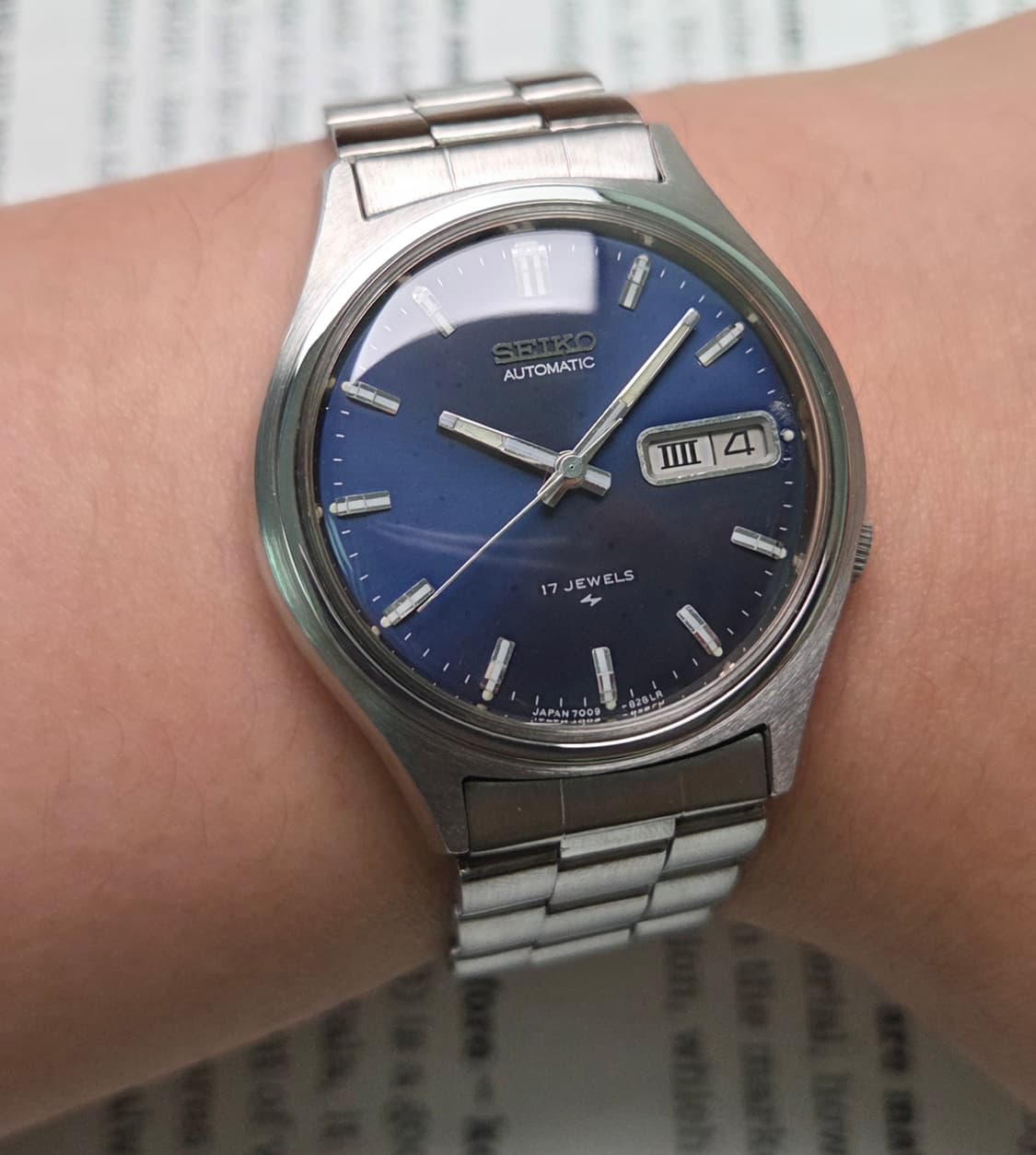 빈티지 세이코 순정 블루다이얼 한자 데이데이트 7009 브레이슬릿 ver 상품이미지9