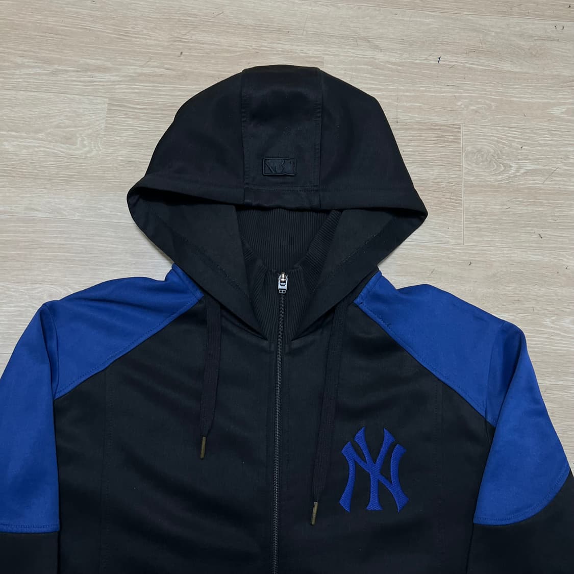 MLB 엠엘비 유욕 양키스 져지 트랙탑 후드자켓 [블랙/블루] L/100 상품이미지2