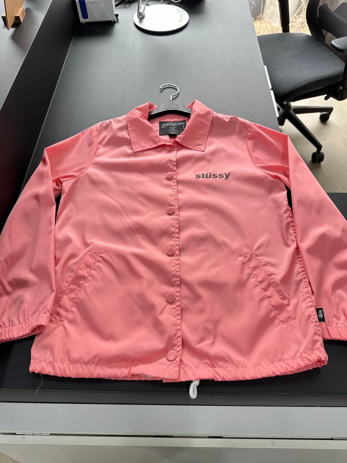 스투시 백로고 코치자켓 코랄핑크 상품이미지6