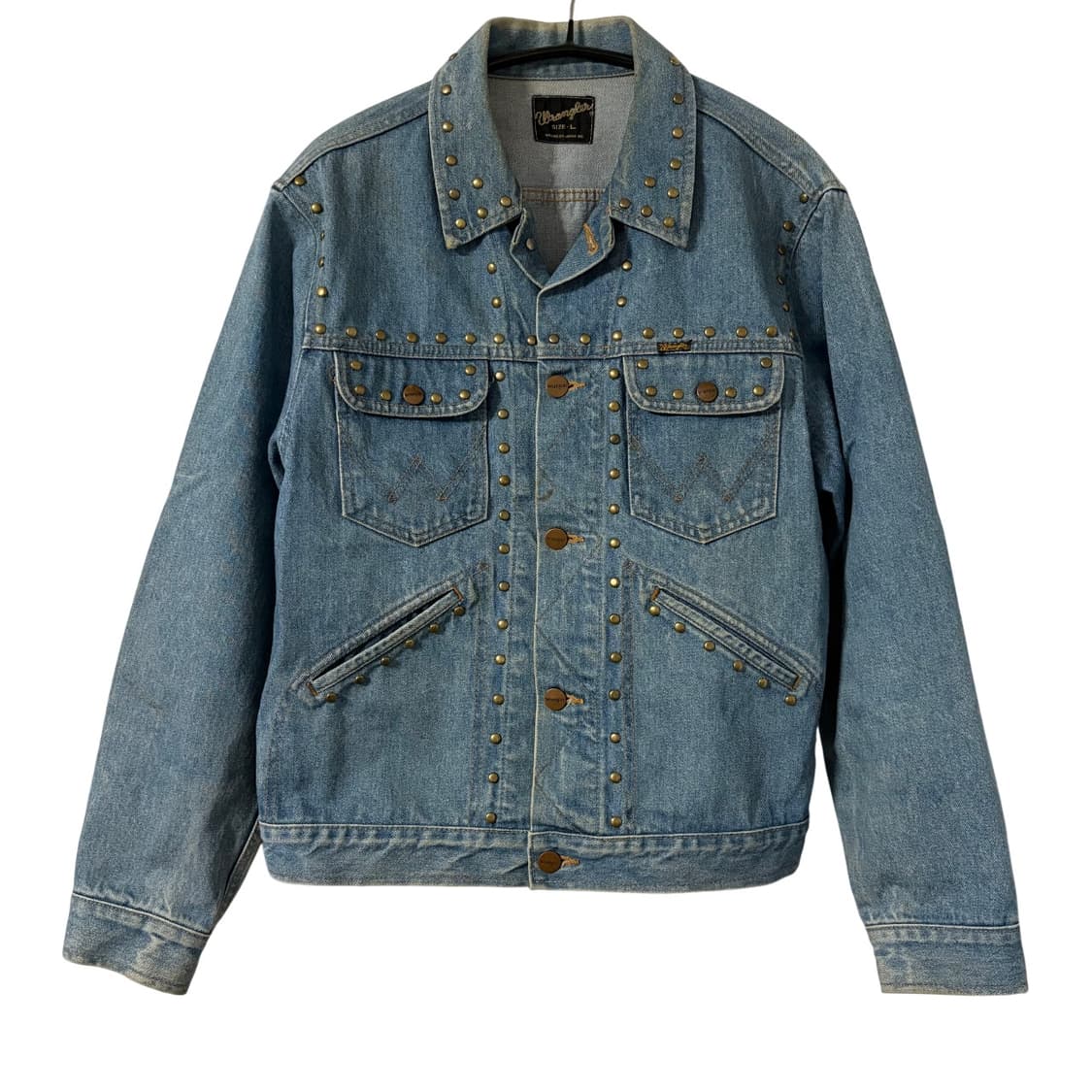 랭글러 스터드 커스텀 데님 트러커 자켓 L  상품이미지1