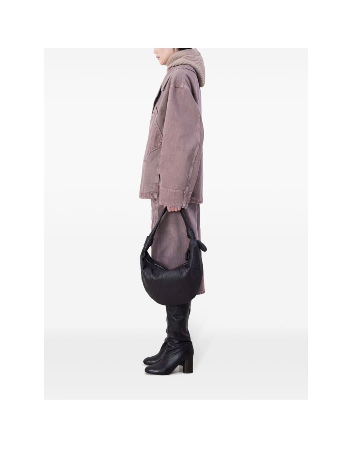 새상품 르메르 포춘크루아상 라지 그레인레더 다크초코 상품이미지3