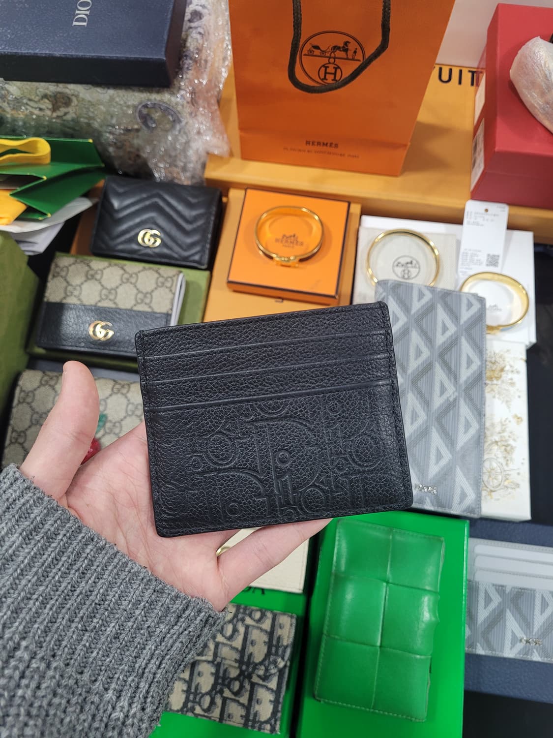 디올 그래비티 가죽 카드홀더 카드지삽 상품이미지2