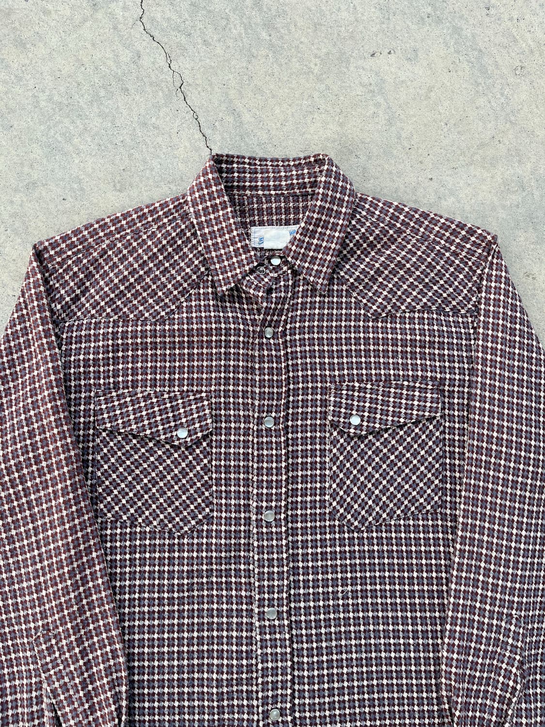빈티지 유니온 메이드 하운드투스 체크 웨스턴 셔츠 상품이미지4