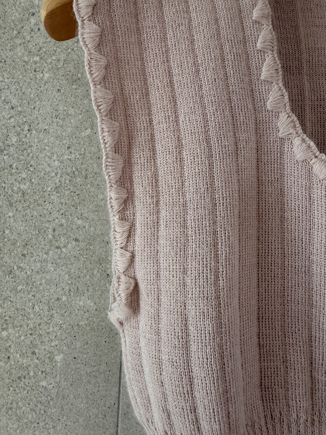 핑크 니트 뷔스티에 탑 민소매 나시 상품이미지2