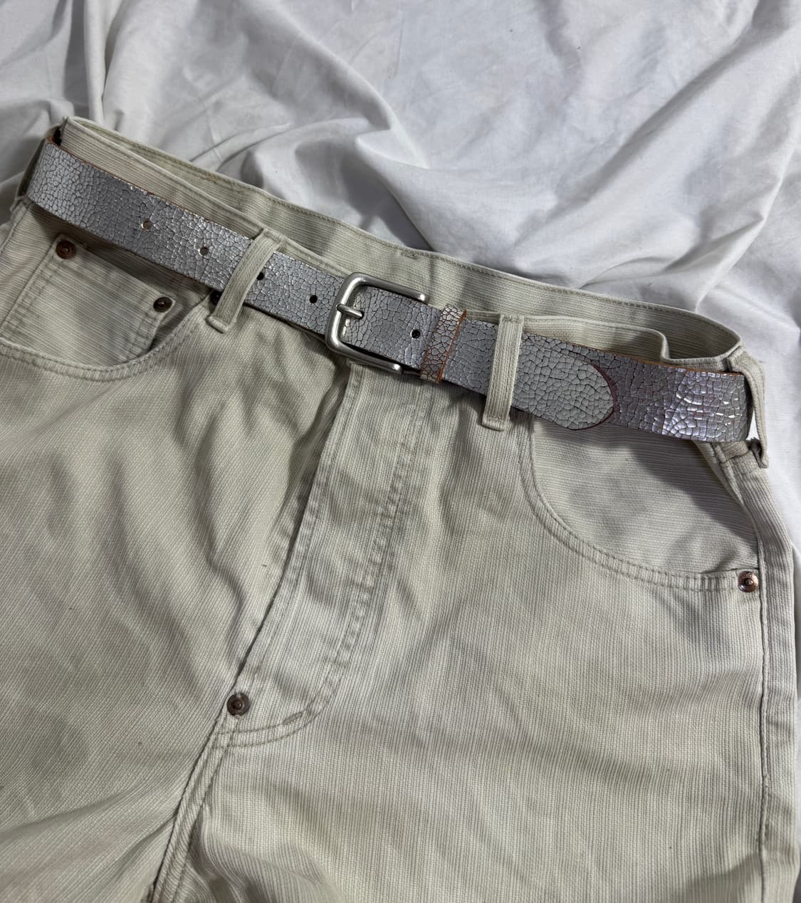 빈티지 크랙 레더 벨트 마르지엘라 상품이미지1