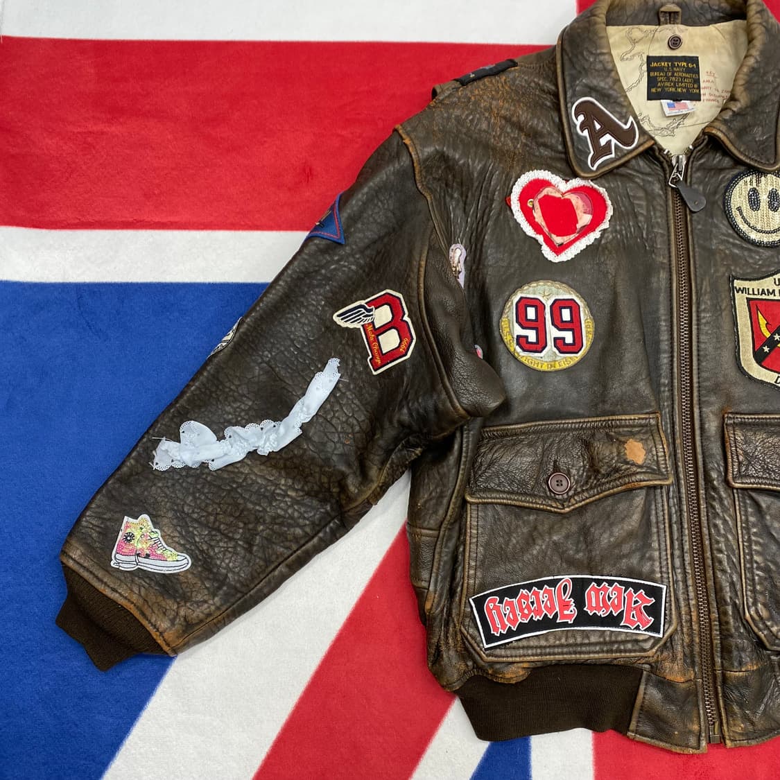 아비렉스A-2 가죽자켓 XL 상품이미지6