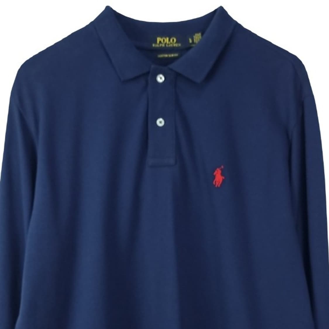[폴로 랄프로렌] 포니 로고 자수 긴팔 카라티 네이비 M20117 상품이미지4